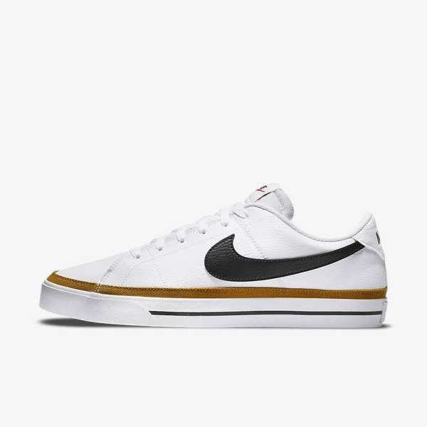 Men\'s Nike Court Legacy Trainers White / Black | NK920YVI