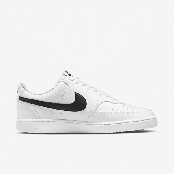 Men's Nike Court Vision Low Next Nature Trainers White / Black | NK086YLD