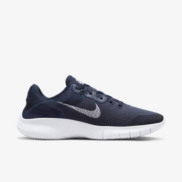 Men's Nike Flex Experience Run 11 Next Nature Road Running Shoes Navy / Dark Obsidian / White | NK935ZYI