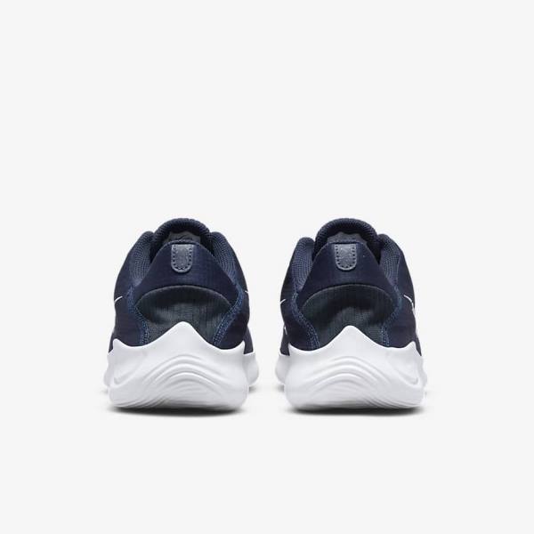 Men's Nike Flex Experience Run 11 Next Nature Road Running Shoes Navy / Dark Obsidian / White | NK935ZYI