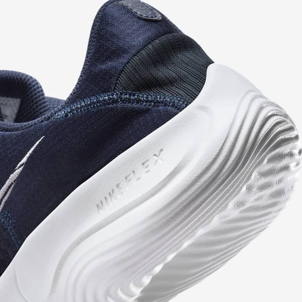 Men's Nike Flex Experience Run 11 Next Nature Road Running Shoes Navy / Dark Obsidian / White | NK935ZYI