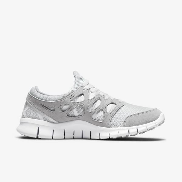 Men's Nike Free Run 2 Trainers Grey / White / Platinum | NK054MWI