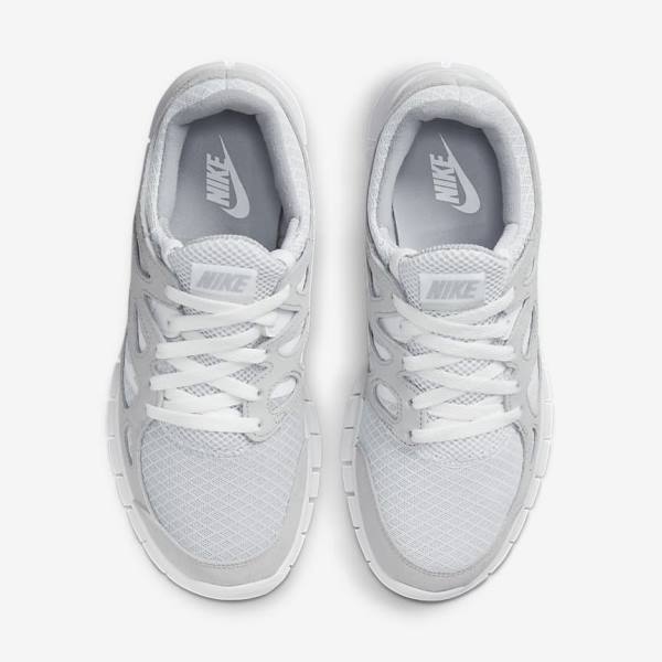 Men's Nike Free Run 2 Trainers Grey / White / Platinum | NK054MWI