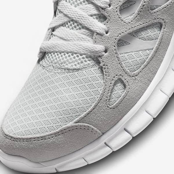 Men's Nike Free Run 2 Trainers Grey / White / Platinum | NK054MWI