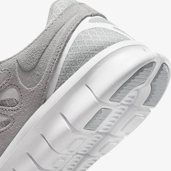 Men's Nike Free Run 2 Trainers Grey / White / Platinum | NK054MWI