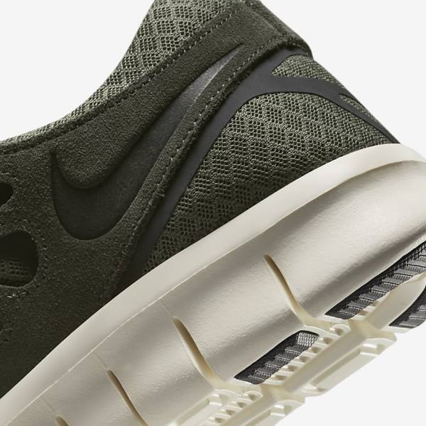 Men's Nike Free Run 2 Trainers Olive / Black | NK892JKI