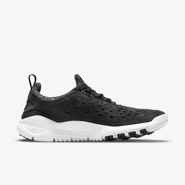 Men's Nike Free Run Trail Trainers Black / White / Dark Grey | NK607IWD