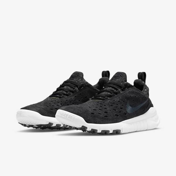 Men's Nike Free Run Trail Trainers Black / White / Dark Grey | NK607IWD