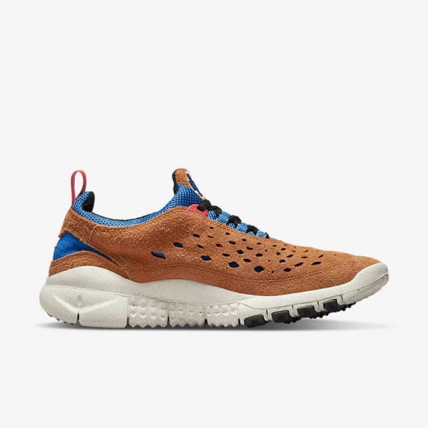 Men's Nike Free Run Trail Trainers Blue / Light Cream / Red | NK941OWY