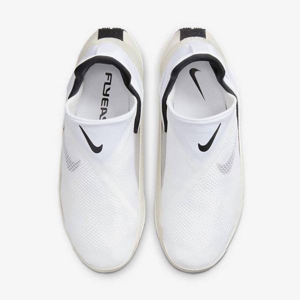 Men's Nike Go FlyEase Trainers White / Black | NK268ECY