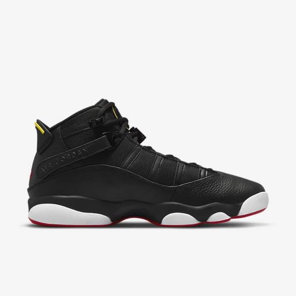 Men's Nike Jordan 6 Rings Trainers Black / White / Yellow / Red | NK051UHQ