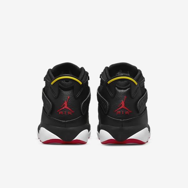 Men's Nike Jordan 6 Rings Trainers Black / White / Yellow / Red | NK051UHQ