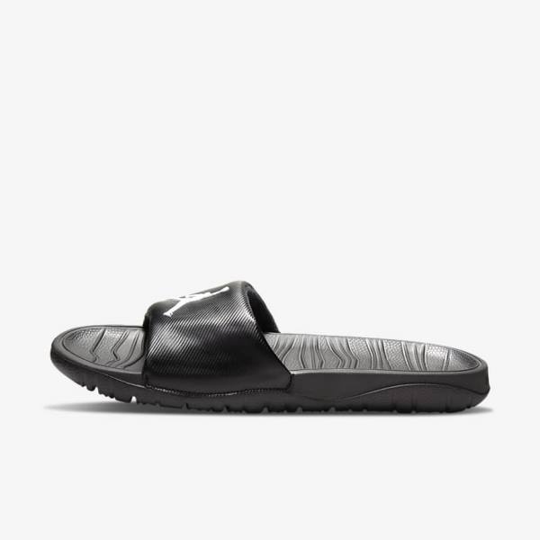 Men\'s Nike Jordan Break Slides Black / White | NK530PBU