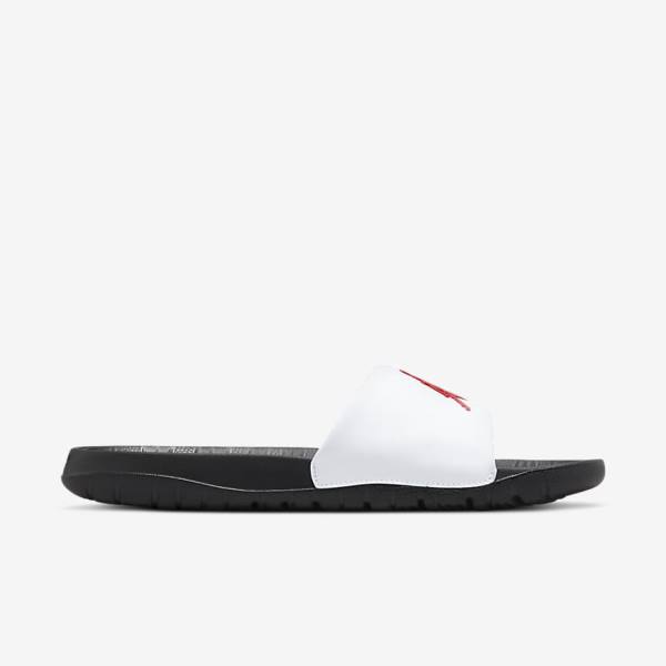 Men's Nike Jordan Break Slides Black / White / Red | NK712CAQ