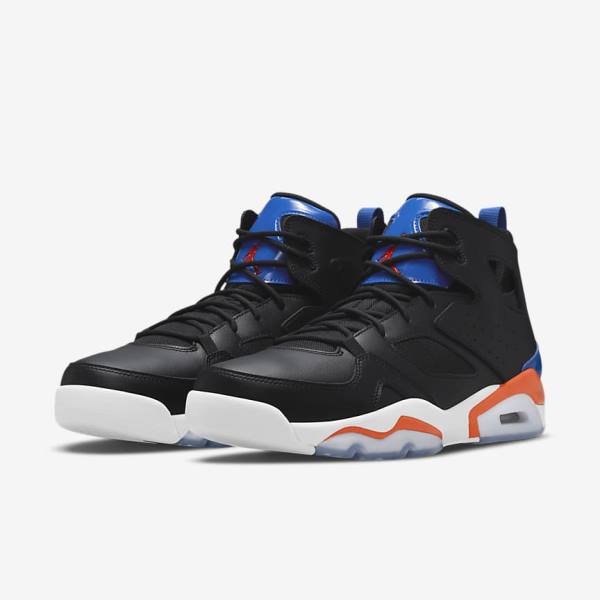 Men's Nike Jordan Flight Club 91 Trainers Black / Royal / White / Orange | NK236OKT