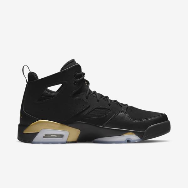 Men's Nike Jordan Flight Club 91 Trainers Black / Metal Gold | NK362YCU