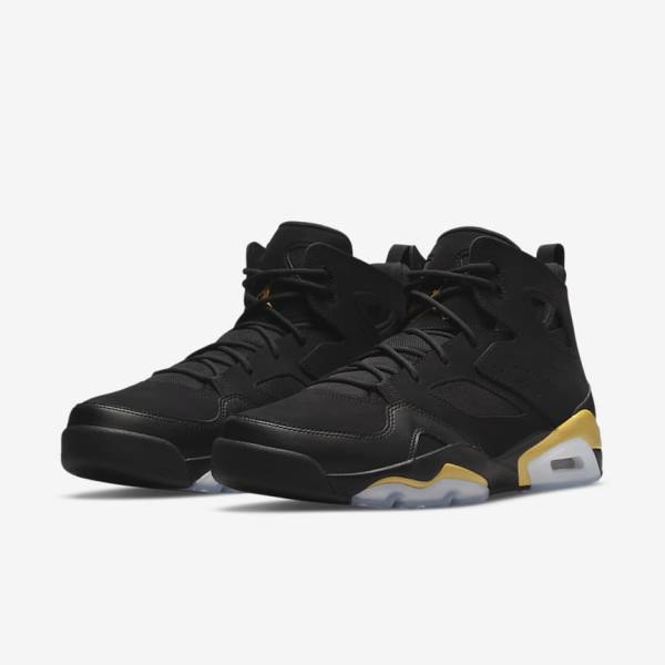 Men's Nike Jordan Flight Club 91 Trainers Black / Metal Gold | NK362YCU