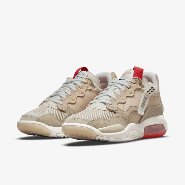 Men's Nike Jordan MA2 Trainers Khaki / Red | NK750RIH