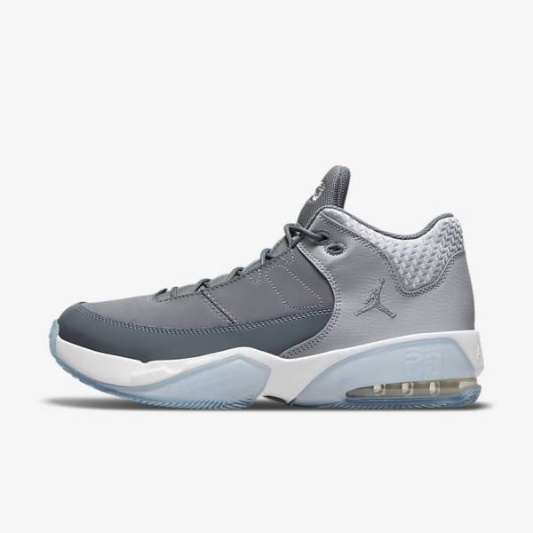 Men\'s Nike Jordan Max Aura 3 Trainers Grey / White / Grey | NK945GAR