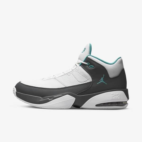 Men\'s Nike Jordan Max Aura 3 Trainers White / Grey / Turquoise | NK384EWX