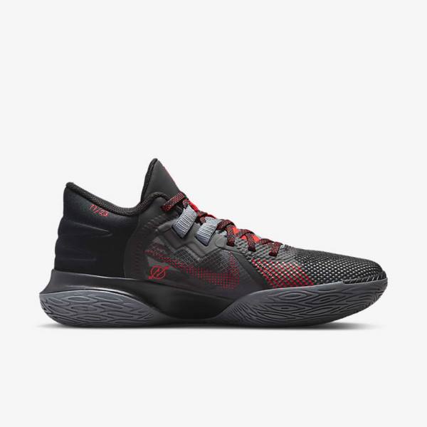 Men's Nike Kyrie Flytrap 5 Basketball Shoes Black / Grey / Red | NK526THB