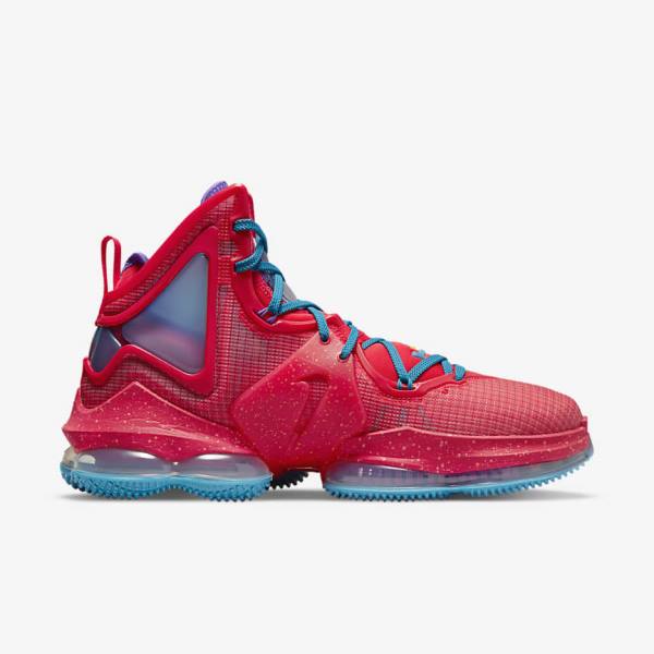 Men's Nike LeBron 19 Basketball Shoes Red / Blue / Purple / Red | NK286YIU