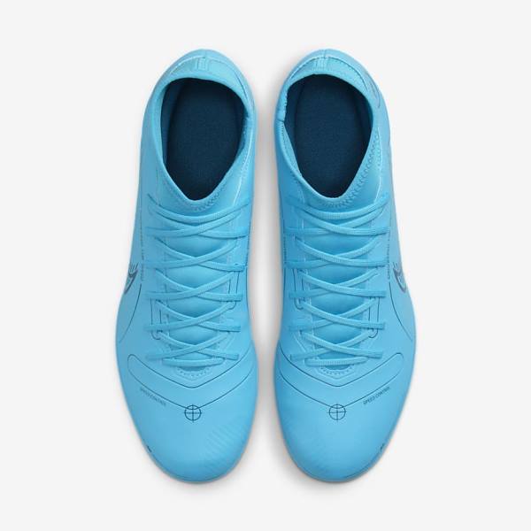 Men's Nike Mercurial Superfly 8 Club MG Multi-Grounds Football Shoes Blue / Orange | NK875KRS