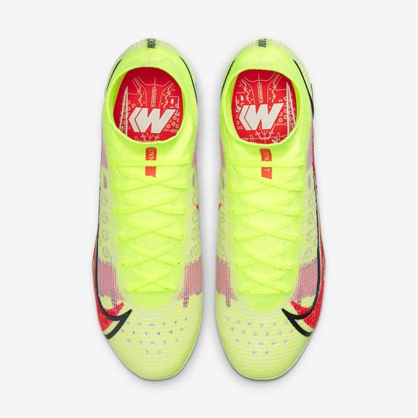 Men's Nike Mercurial Superfly 8 Elite FG Firm-Grounds Football Shoes Black / Light Red | NK916XFJ