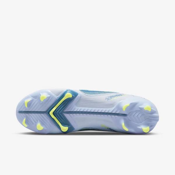 Men's Nike Mercurial Vapor 14 Academy MG Multi-Ground Football Shoes Grey / Light Blue / Blue | NK453SZW