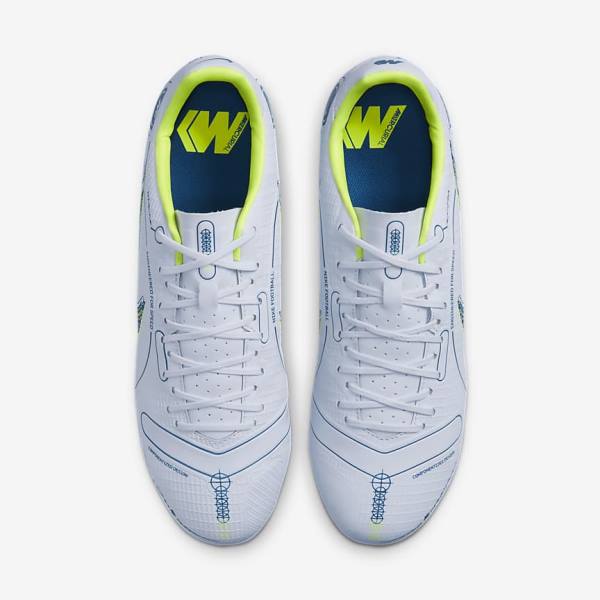 Men's Nike Mercurial Vapor 14 Academy MG Multi-Ground Football Shoes Grey / Light Blue / Blue | NK453SZW