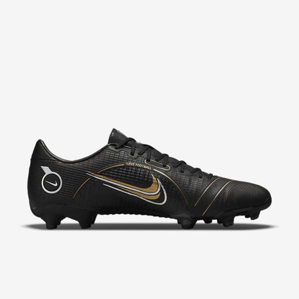 Men's Nike Mercurial Vapor 14 Academy MG Multi-Ground Football Shoes Black / Metal Silver / Grey / Metal Gold | NK736HSE