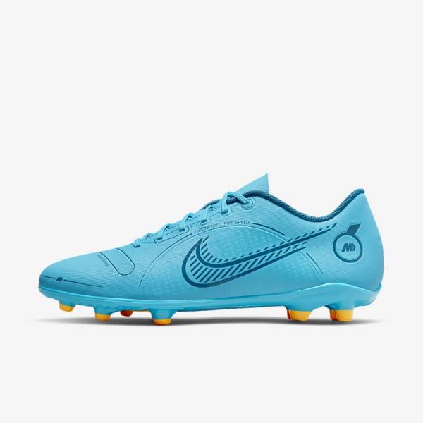 Men\'s Nike Mercurial Vapor 14 Club MG Multi-Ground Football Shoes Blue / Orange | NK935ITQ