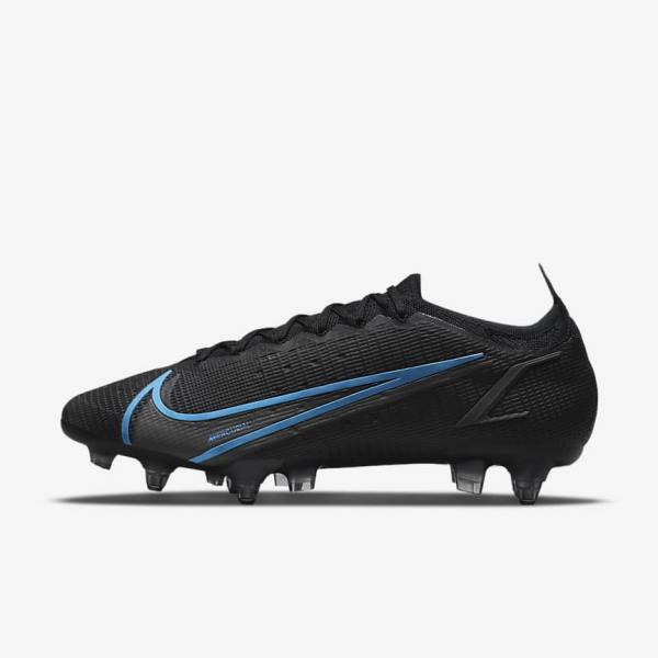 Men\'s Nike Mercurial Vapor 14 Elite SG-Pro AC Soft-Ground Football Shoes Black / Grey | NK294ZCQ