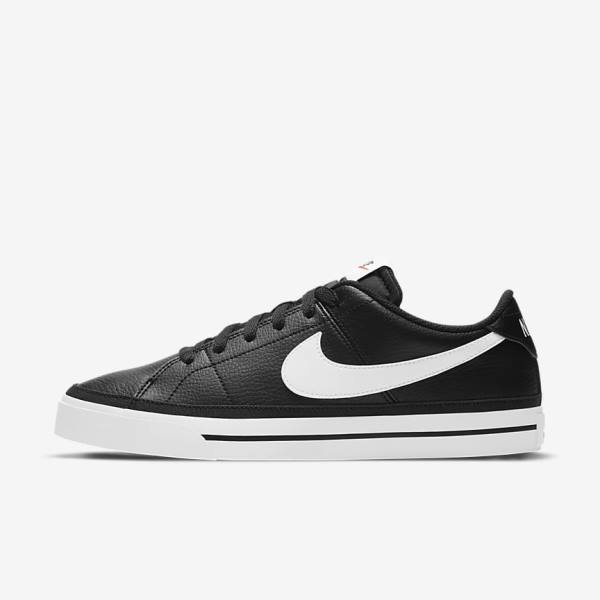 Men\'s Nike NikeCourt Legacy Trainers Black / Light Brown / White | NK986DBG