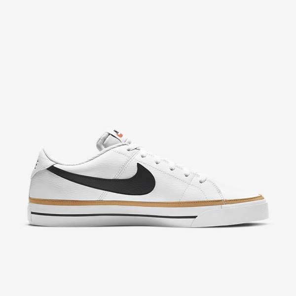 Men's Nike NikeCourt Legacy Trainers White / Light Brown / Black | NK738RWY