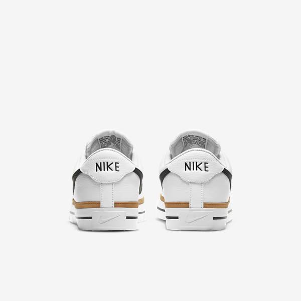 Men's Nike NikeCourt Legacy Trainers White / Light Brown / Black | NK738RWY