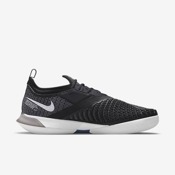 Men's Nike NikeCourt React Vapor NXT Clay Court Tennis Shoes Black / White | NK197ZVU