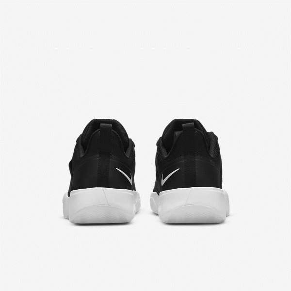 Men's Nike NikeCourt Vapor Lite Clay Court Tennis Shoes Black / White | NK218RWL