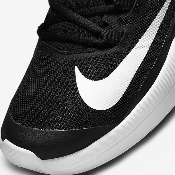 Men's Nike NikeCourt Vapor Lite Clay Court Tennis Shoes Black / White | NK218RWL