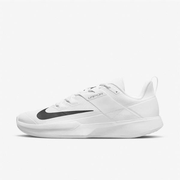 Men\'s Nike NikeCourt Vapor Lite Hard Court Tennis Shoes White / Black | NK365JME