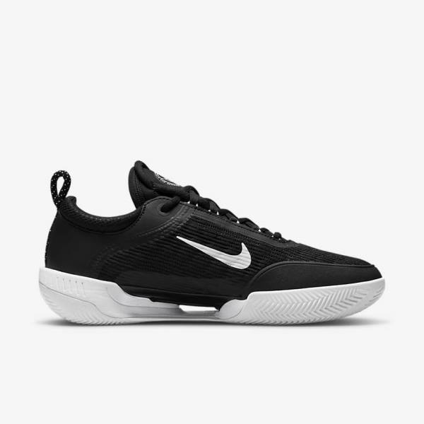 Men's Nike NikeCourt Zoom NXT Clay Court Tennis Shoes Black / White | NK971SQT