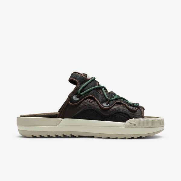 Men's Nike Offline 2.0 Mules Trainers Brown / Green / Light Beige | NK406PVC