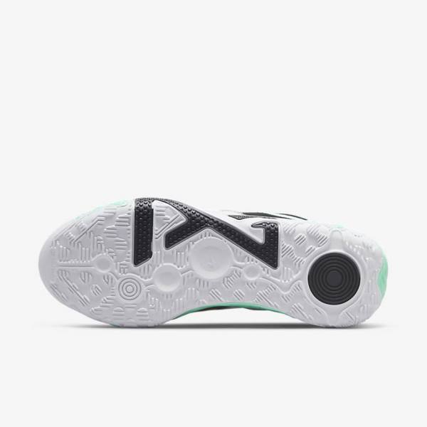 Men's Nike PG 6 Basketball Shoes Black / White / Mint | NK083OPQ