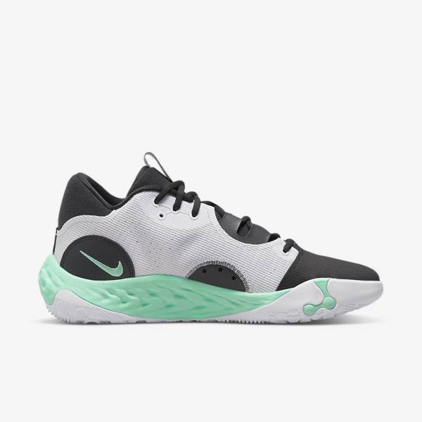 Men's Nike PG 6 Basketball Shoes Black / White / Mint | NK083OPQ