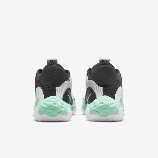 Men's Nike PG 6 Basketball Shoes Black / White / Mint | NK083OPQ