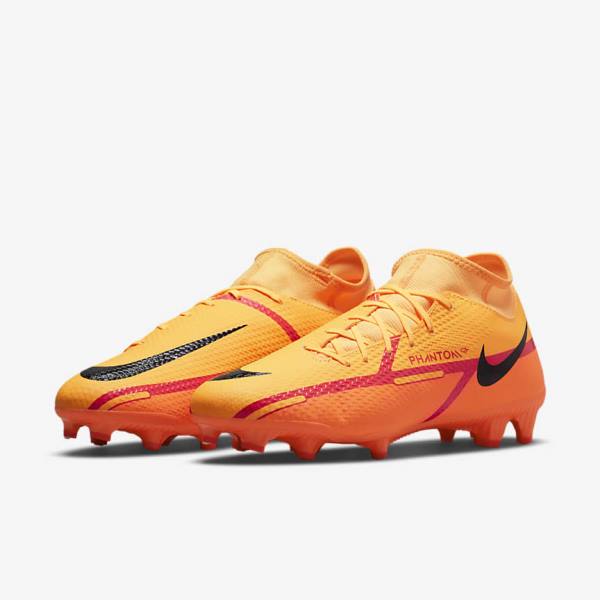 Men's Nike Phantom GT2 Academy Dynamic Fit MG Multi-Ground Football Shoes Orange / Light Red / Black | NK380OQF