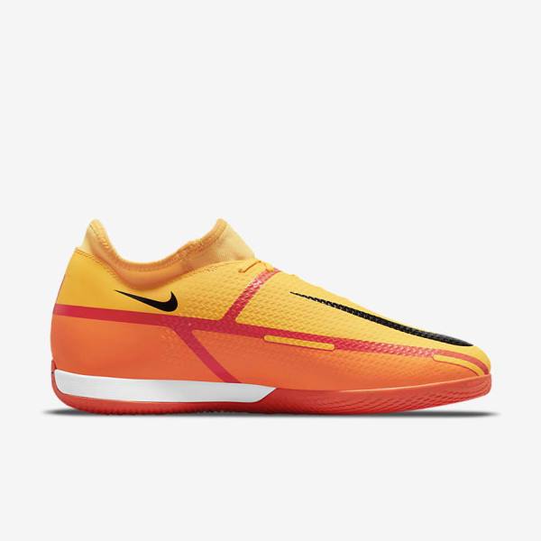 Men's Nike Phantom GT2 Academy Dynamic Fit IC Indoor Court Football Shoes Orange / Light Red / Black | NK489UJZ