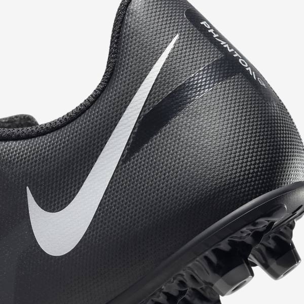 Men's Nike Phantom GT2 Club MG Multi-Ground Football Shoes Black / Dark Grey / Metal Silver | NK105VGT