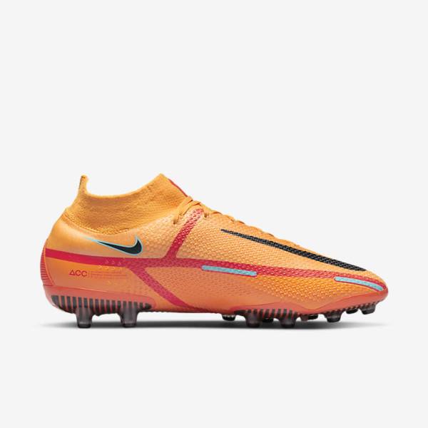 Men's Nike Phantom GT2 Dynamic Fit Elite AG-Pro Artificial-Grass Football Shoes Orange / Light Red / Black | NK675CSI