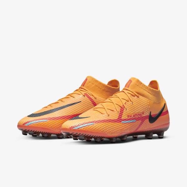 Men's Nike Phantom GT2 Dynamic Fit Elite AG-Pro Artificial-Grass Football Shoes Orange / Light Red / Black | NK675CSI